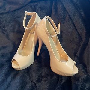 DILBA STILETTOS PEEP TOE NUDE DILBA